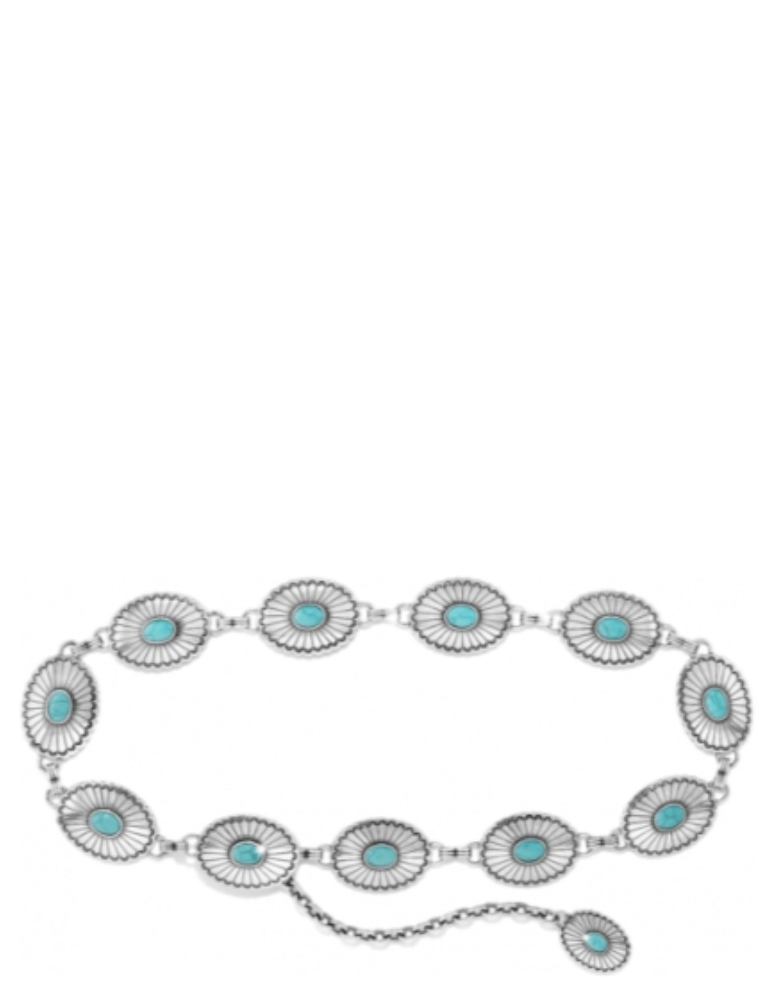 Justin Womens Silver Concho Turquoise Belt