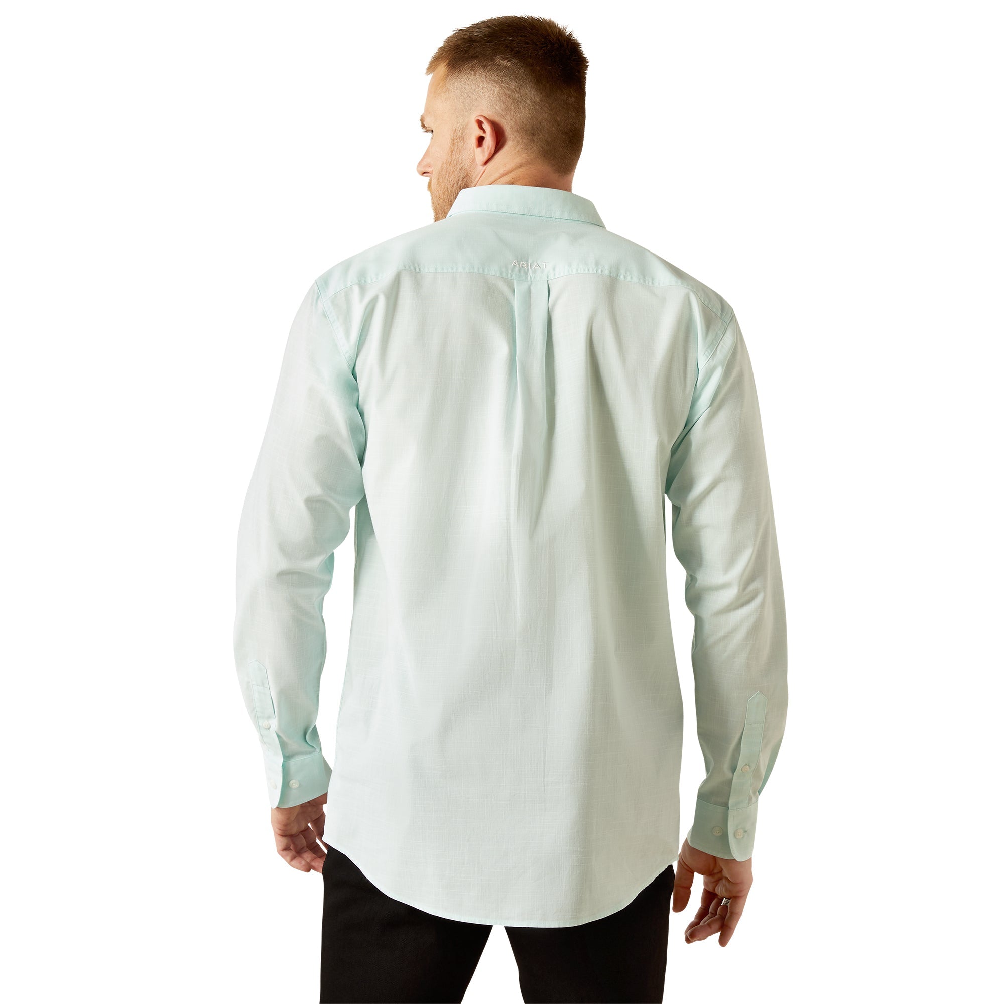 Ariat Mens Mint Solid Slub Classic Fit Shirt