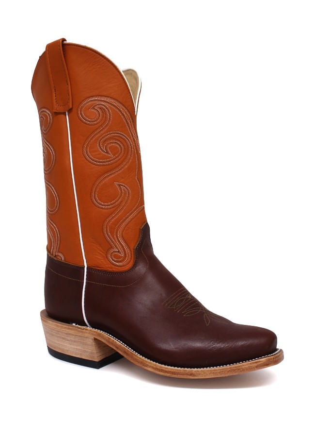 Olathe Mens Latigo Orange Waxy Kansas Boots
