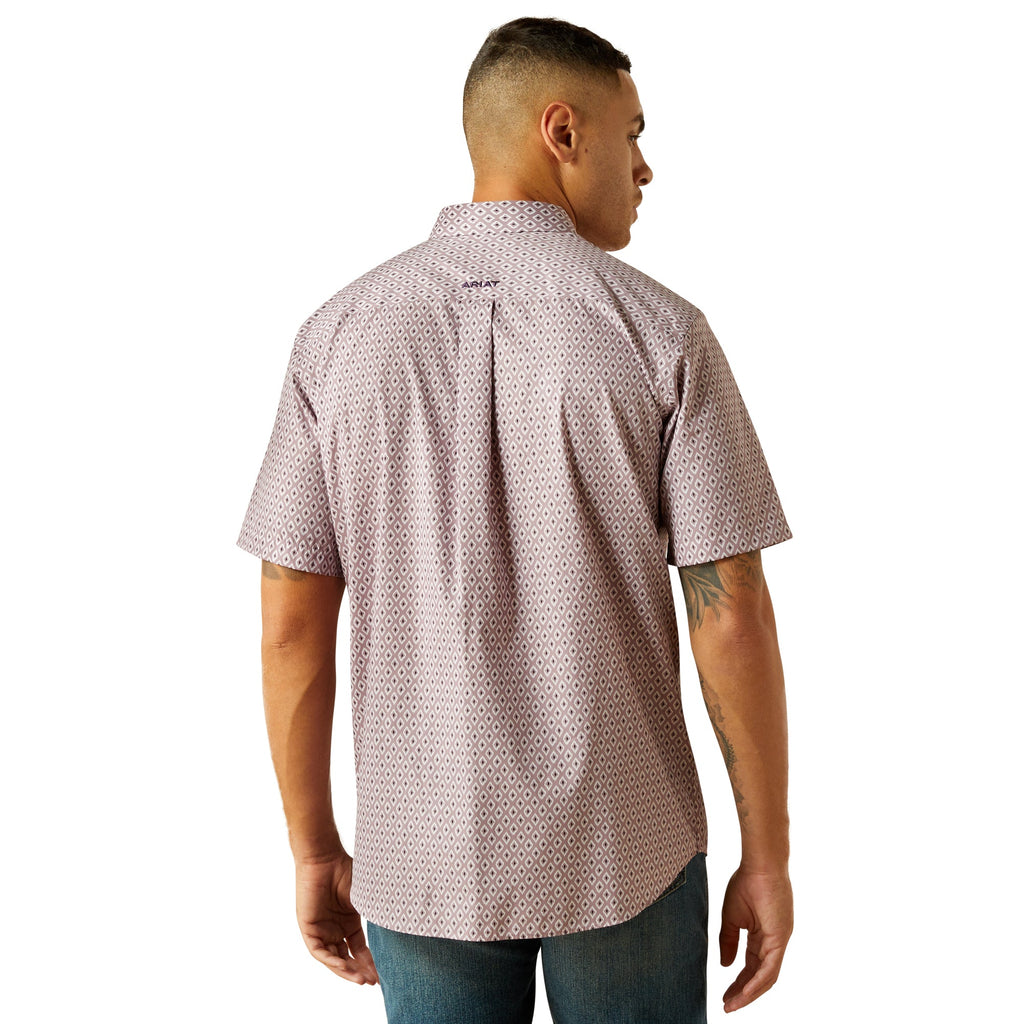 Ariat Mens Lilac Rafael Short Sleeve Shirt