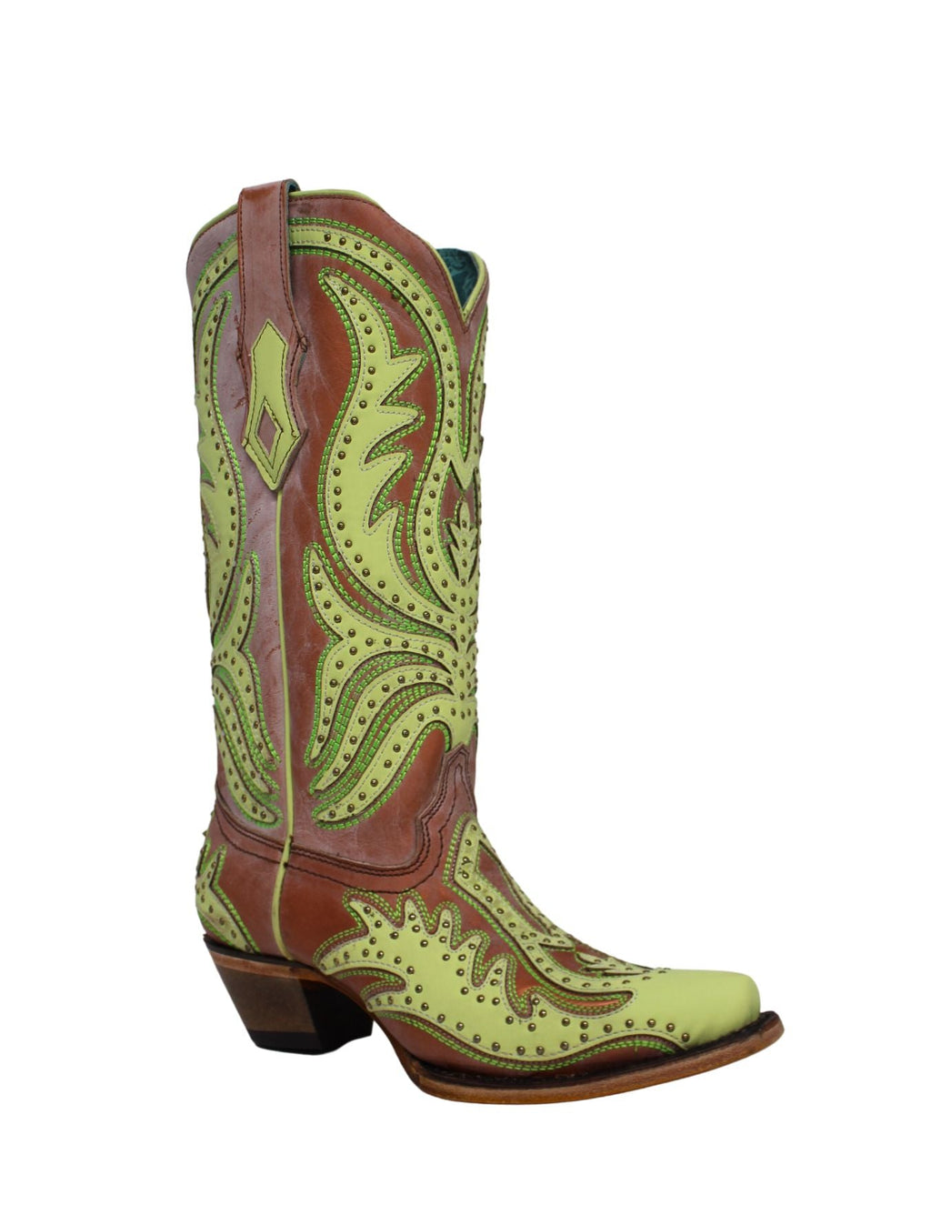 Corral Womens Lime Handcrafted Neon Lime Green Boots