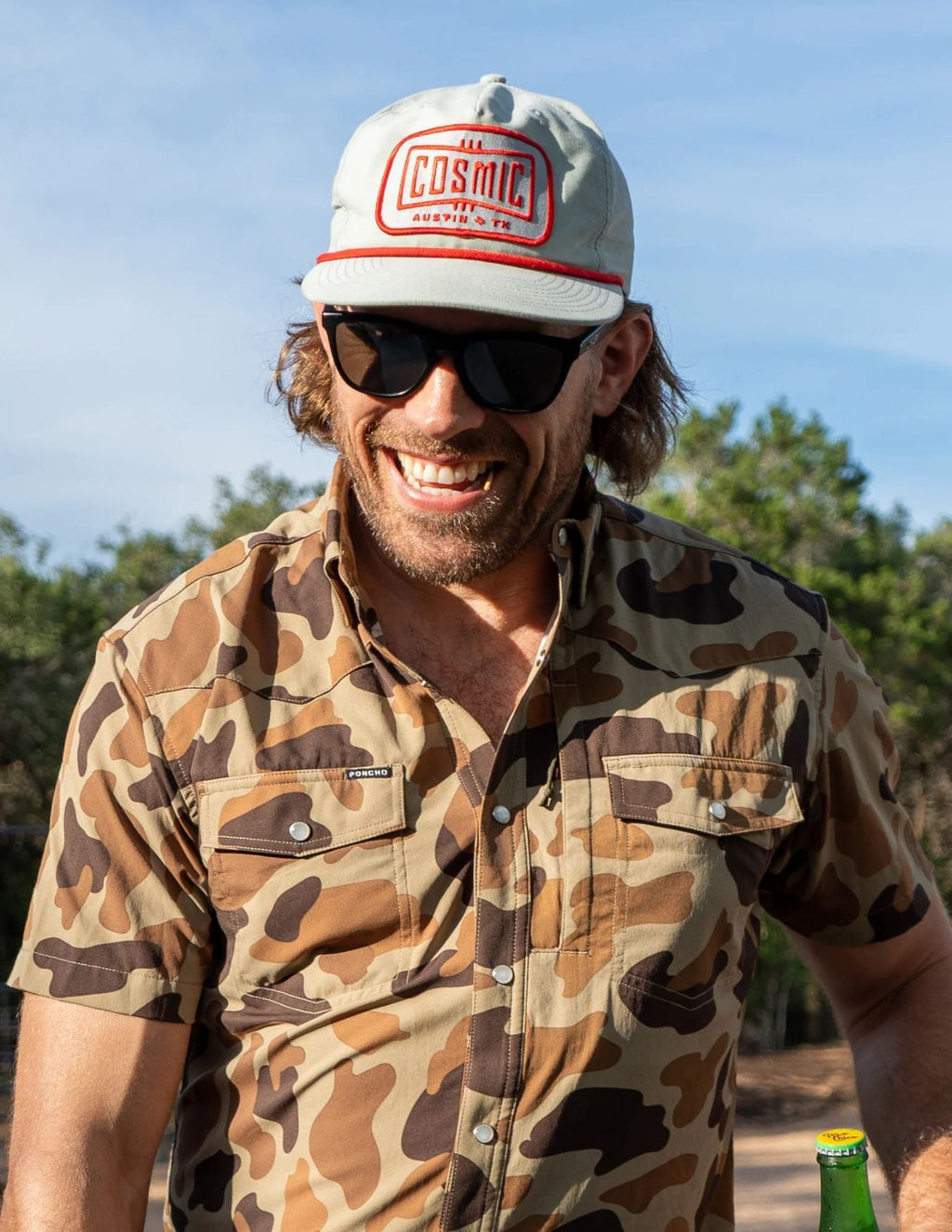 Poncho Mens The Paloma Camo Short Sleeve Shirt