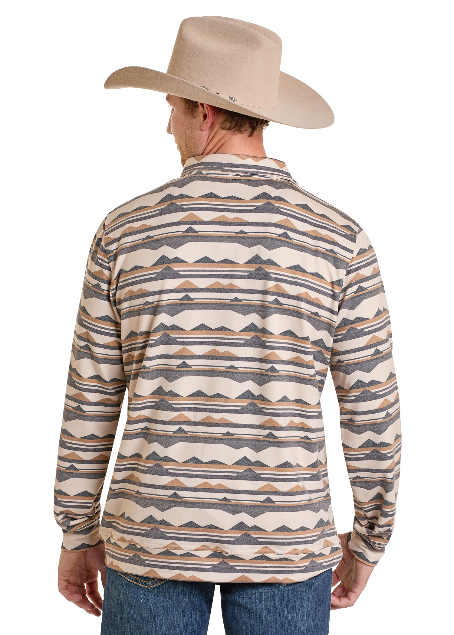 Panhandle Mens Abstract Printed Pullover