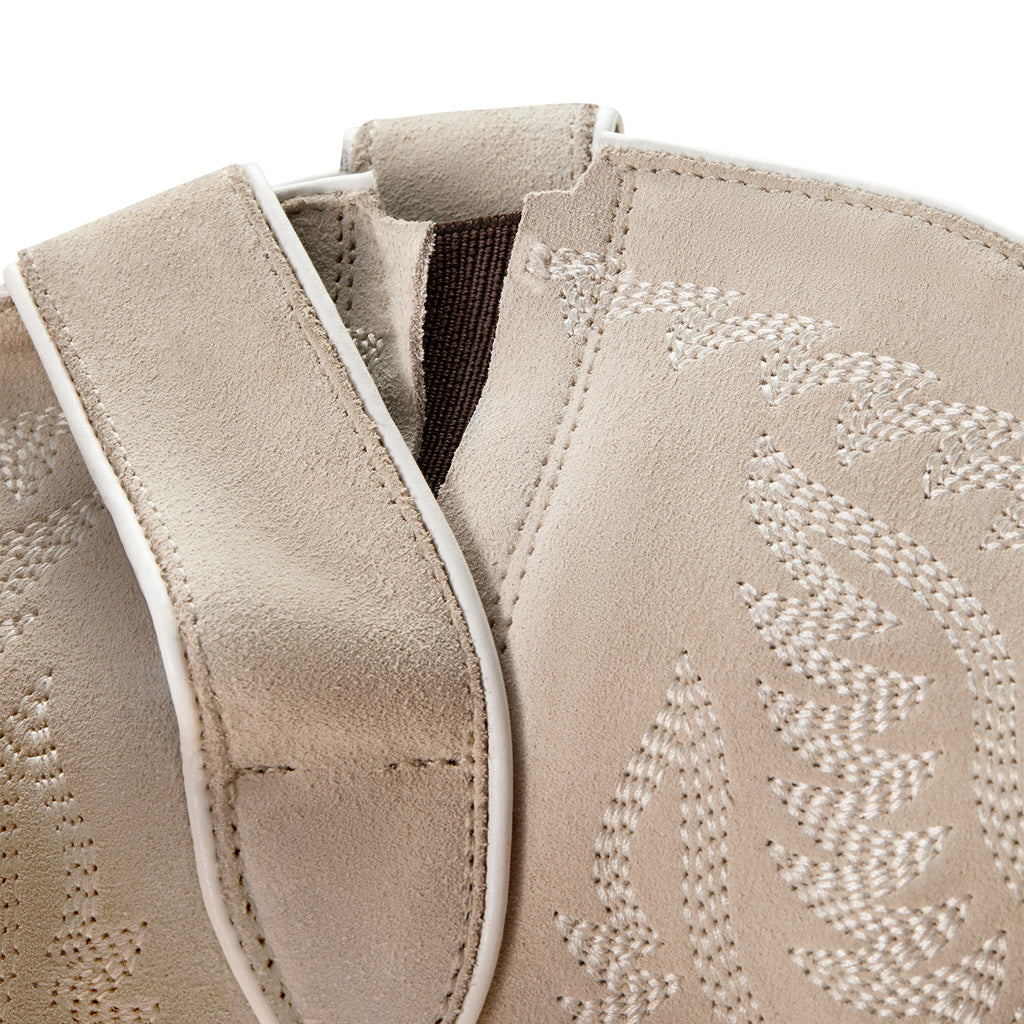 Ariat Womens White Suede Laramie StretchFit Western Boots