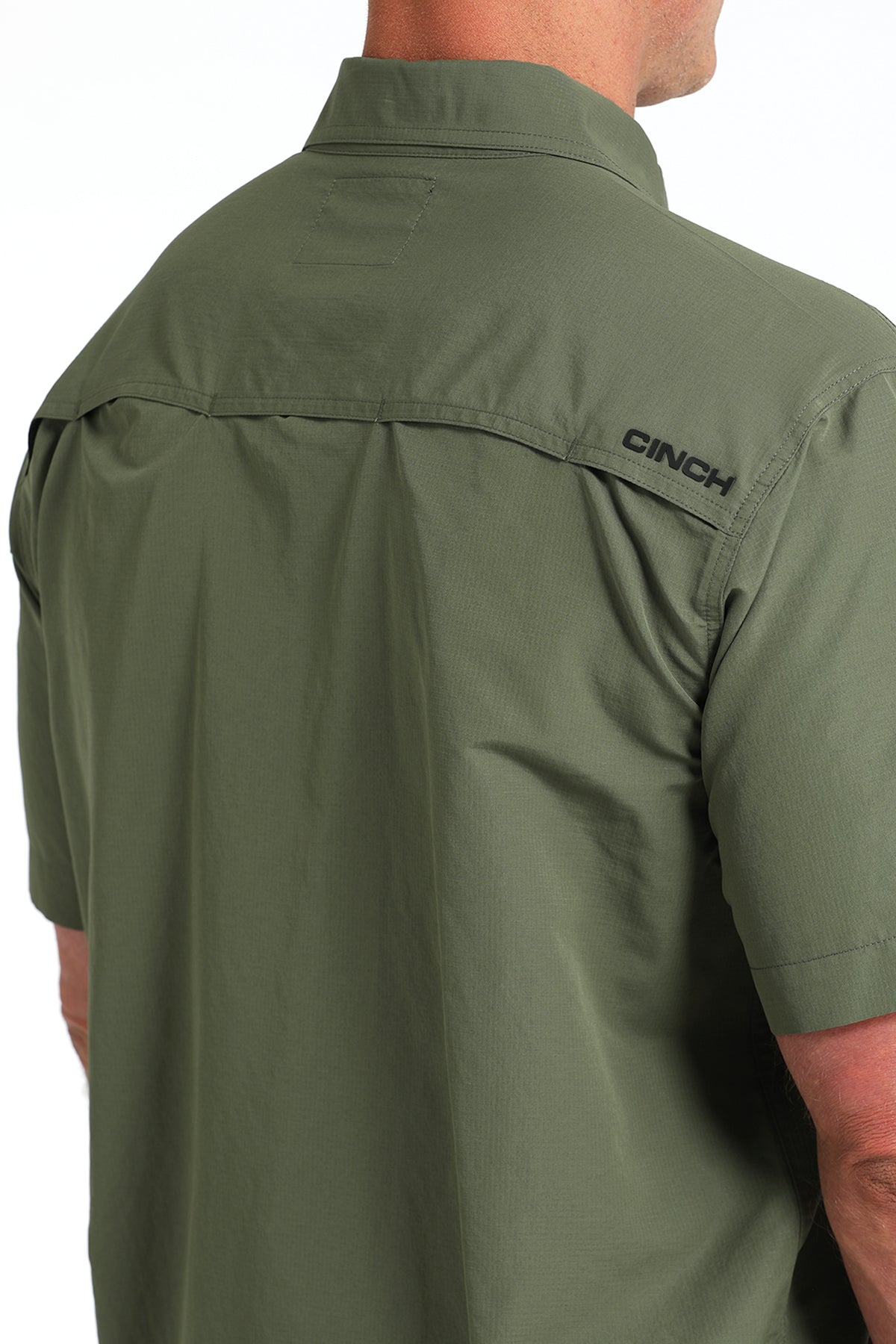 Cinch Mens Olive Arenaflex Short Sleeve Shirt