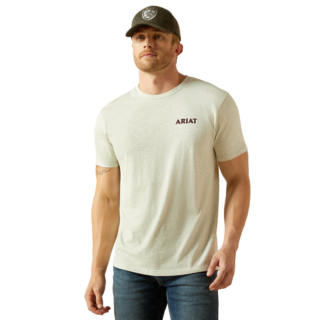 Ariat Mens Oatmeal Heather Straight Shooter T-Shirt