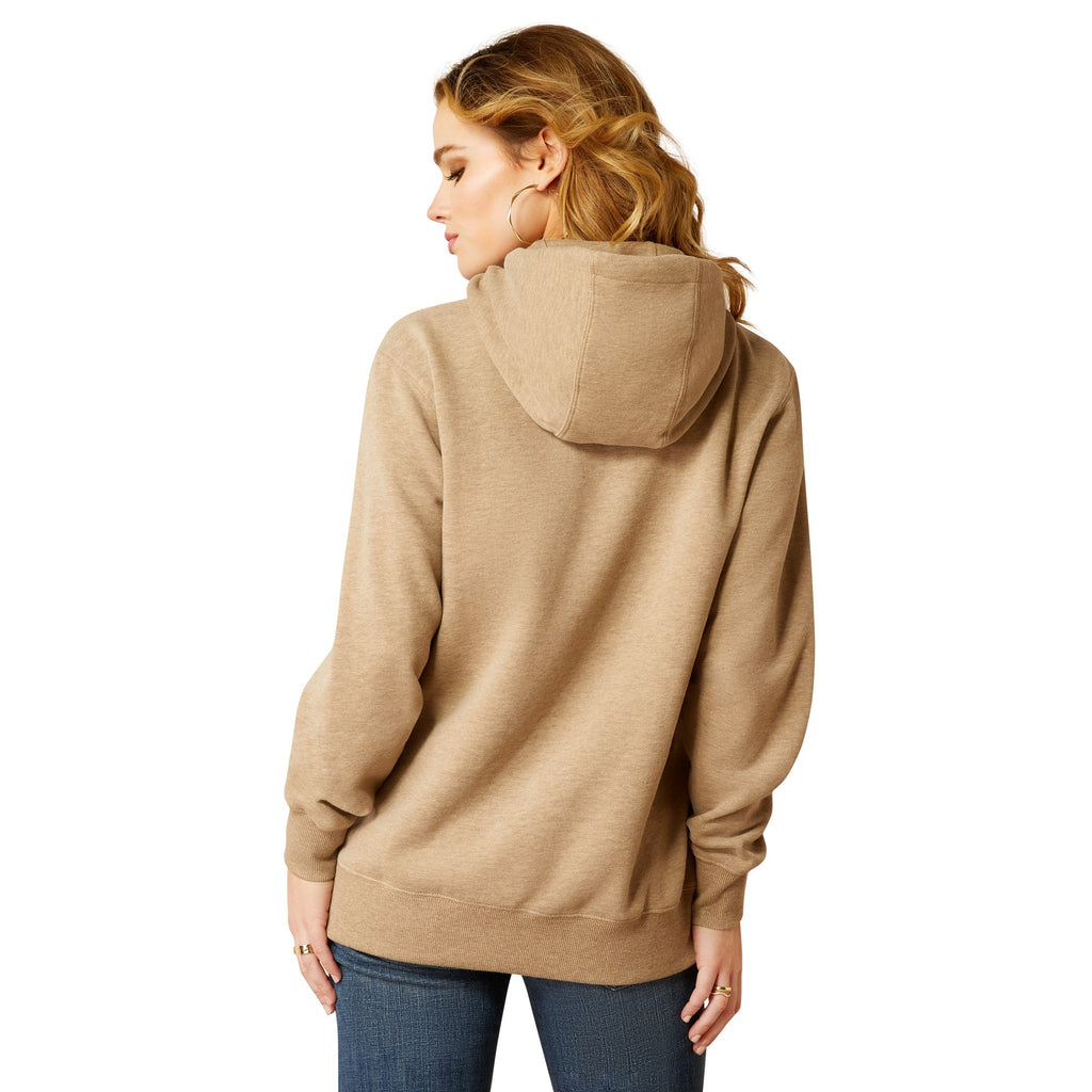 Ariat Womens Oatmeal Bronco Stitch Hoodie