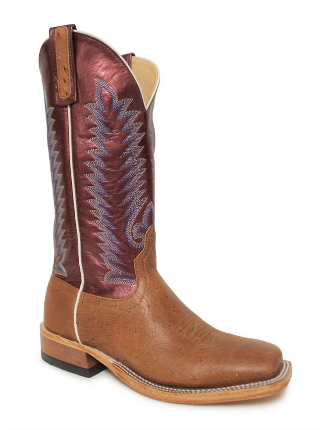 Anderson Bean Womens Cognac Smooth Ostrich Boots