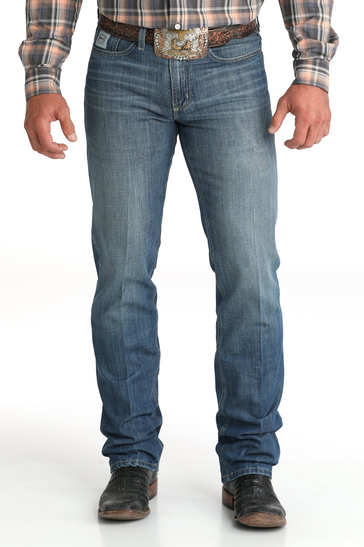Cinch Mens Silver Label Medium Stone Straight Leg Jeans