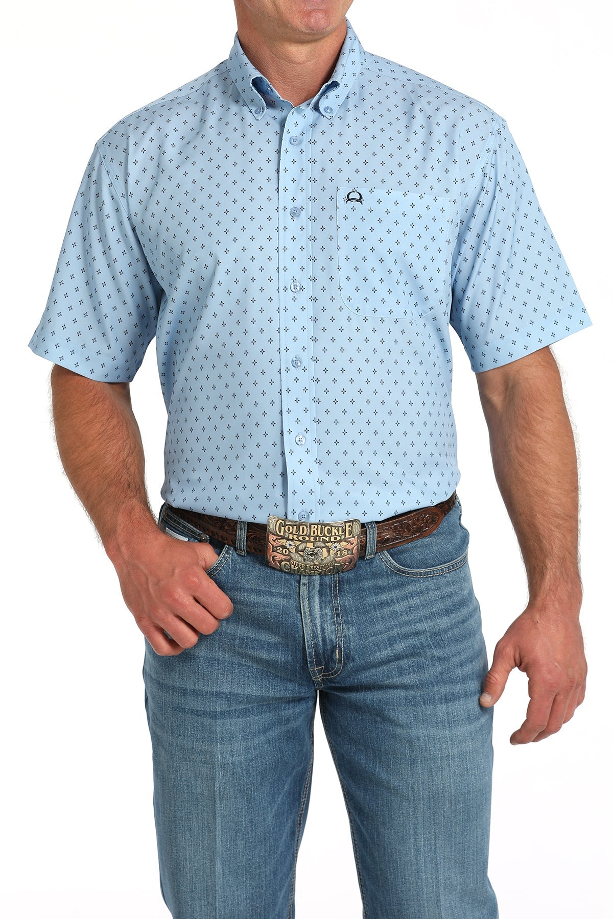 Cinch Mens Light Blue Arenaflex Shirt