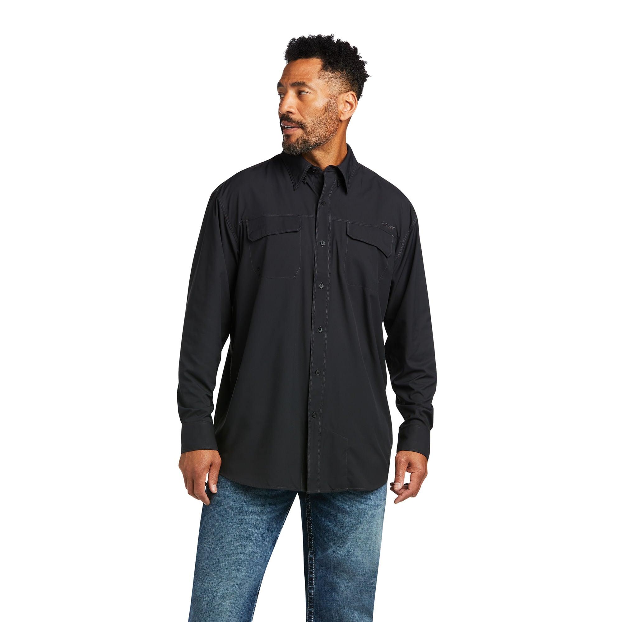 Ariat Mens Ventek Midnight Long Sleeve Shirt