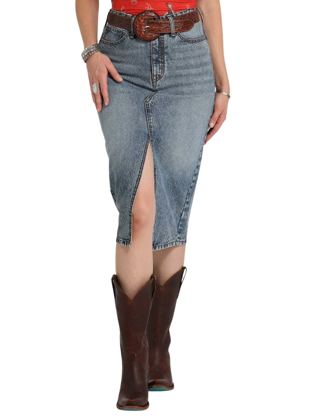 Cinch Womens Medium Stone Midi Skirt