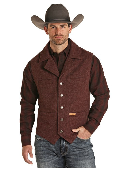 Panhandle Mens Dark Brown Montana Vest