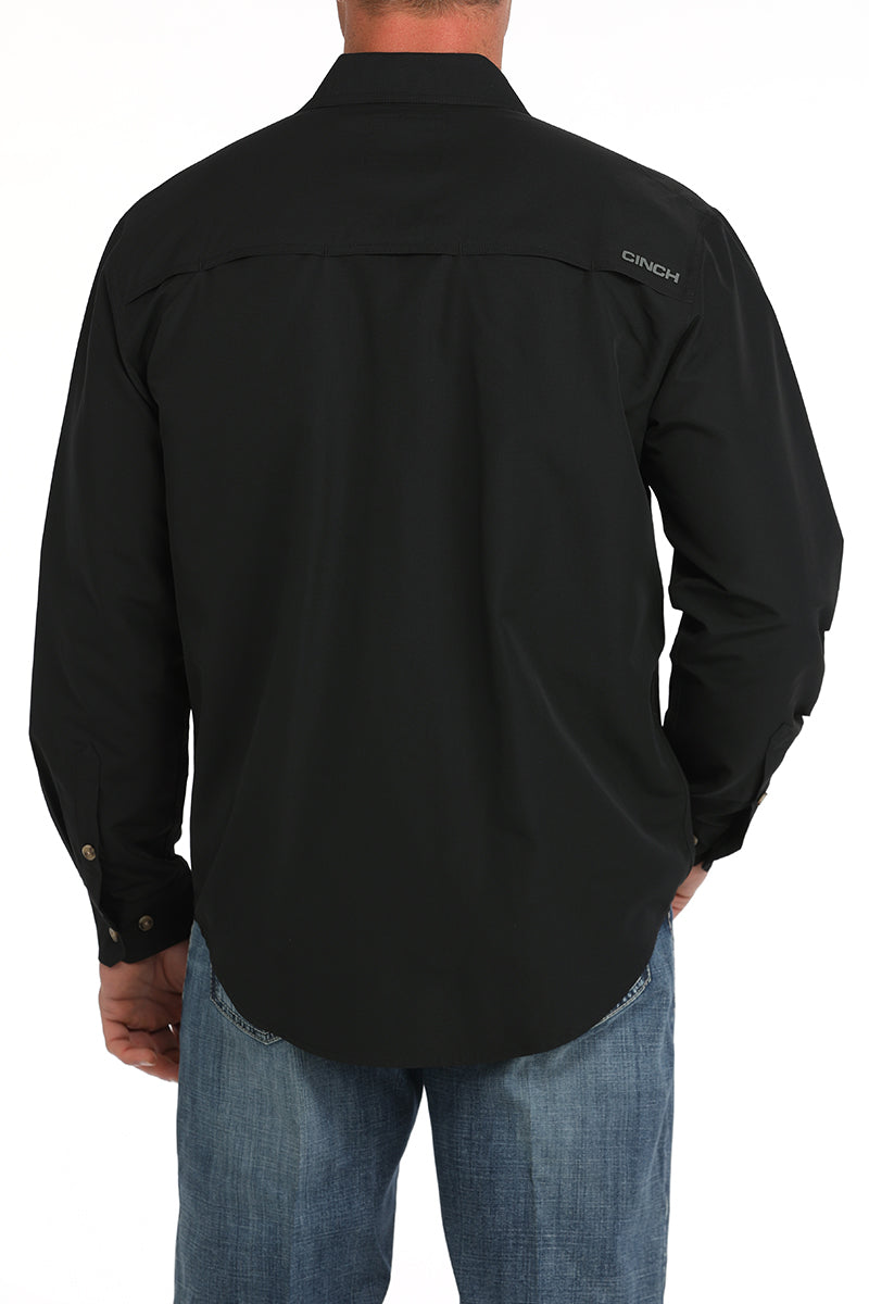 Cinch Mens Black Arenaflex Long Sleeve Shirt