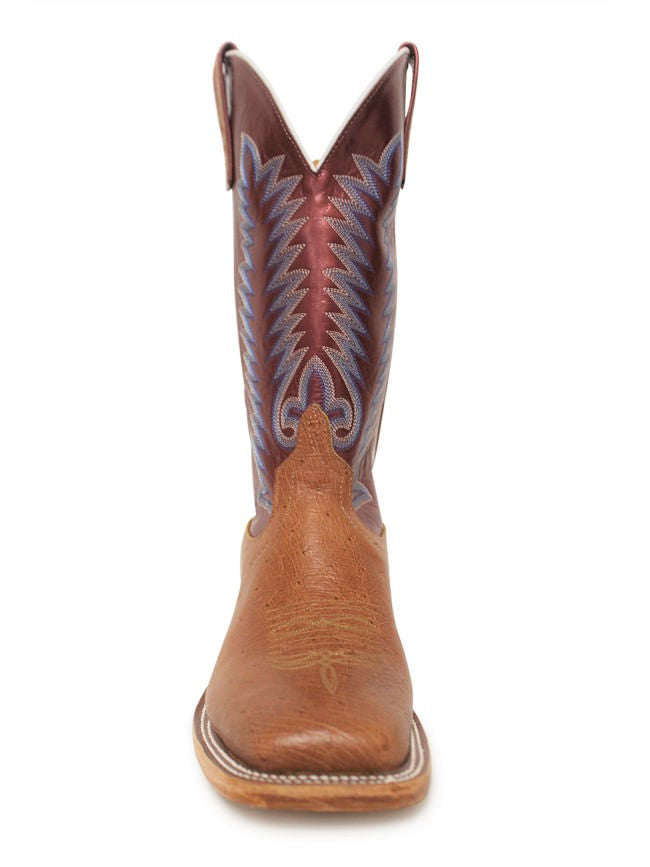 Anderson Bean Womens Cognac Smooth Ostrich Boots