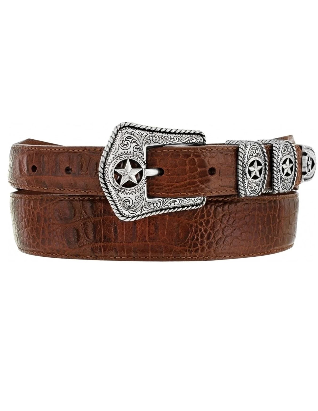 Tony Lama Mens Country Crocodile Print Belt