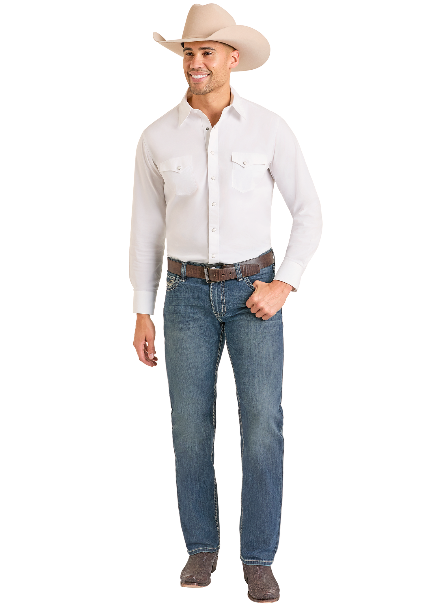 Panhandle Mens Dark Vintage Revolver Jeans