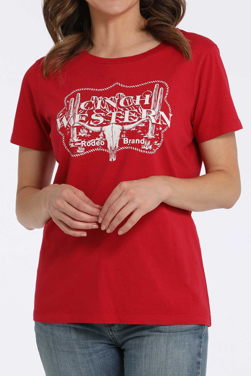 Cinch Womens Red Western T-Shirt