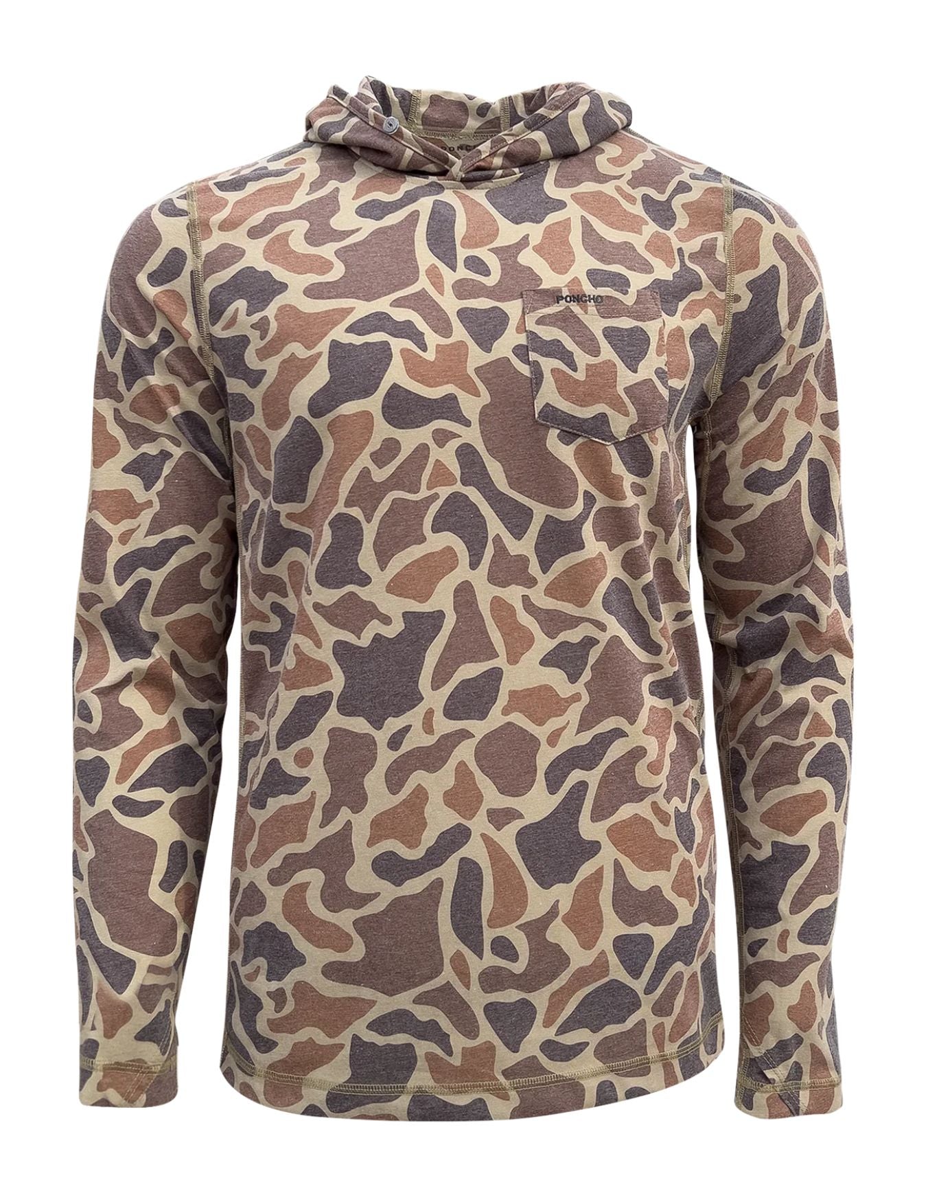 Poncho Mens Camo Performance Hoodie