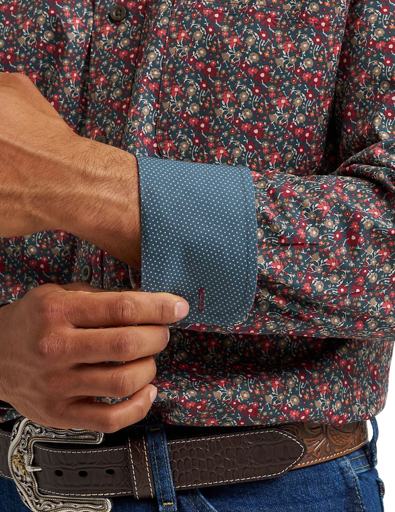 Wrangler Mens George Straitâ„?Long Sleeve Button Down Shirt