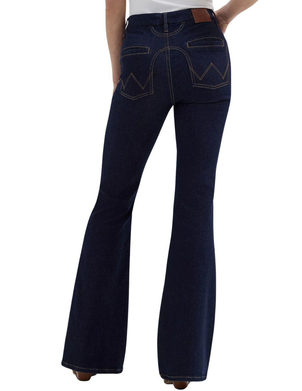 Wrangler Womens Dark Wash Flare Jeans