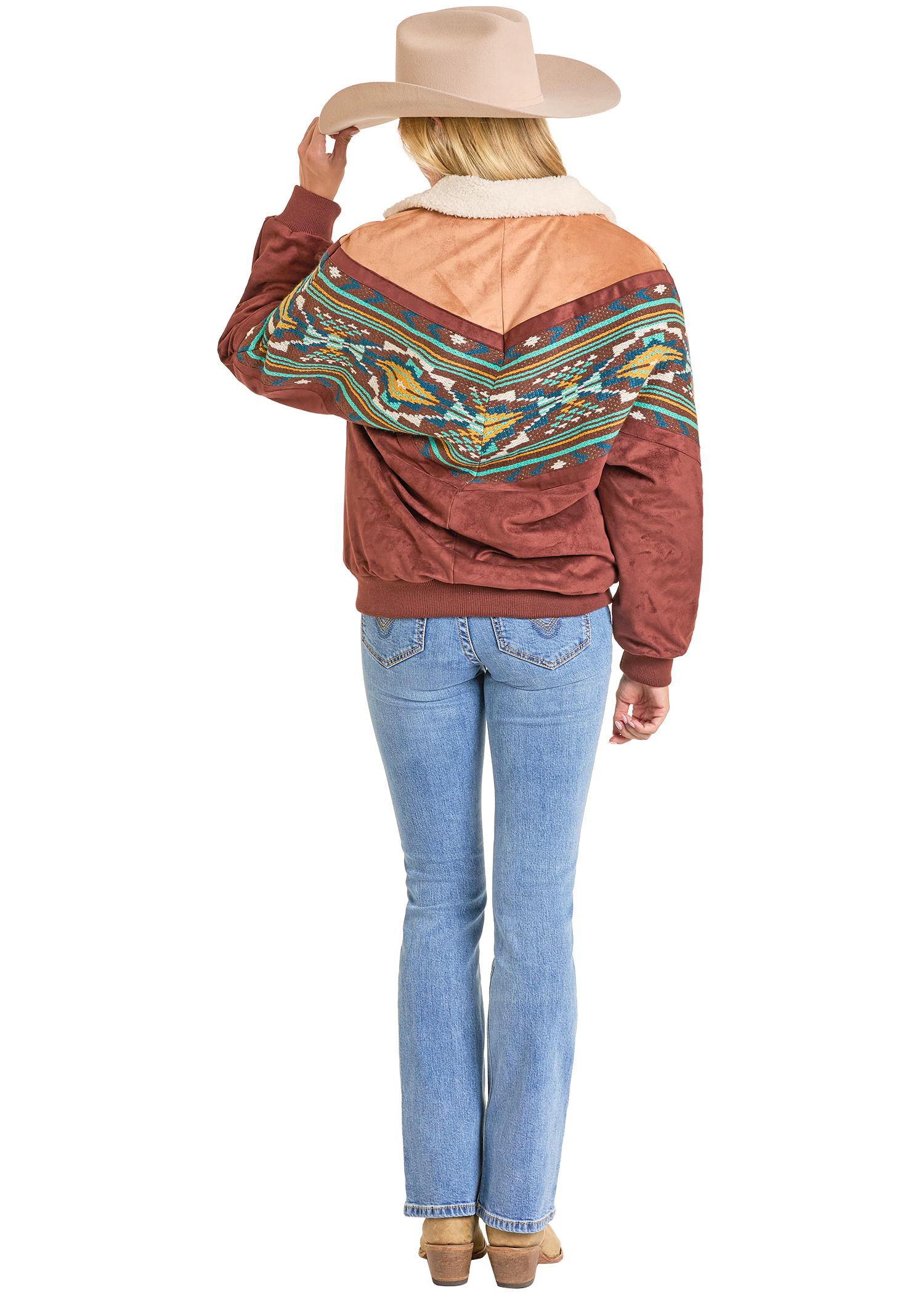 Panhandle Mens Oversized Microsuede Bomber Jacket