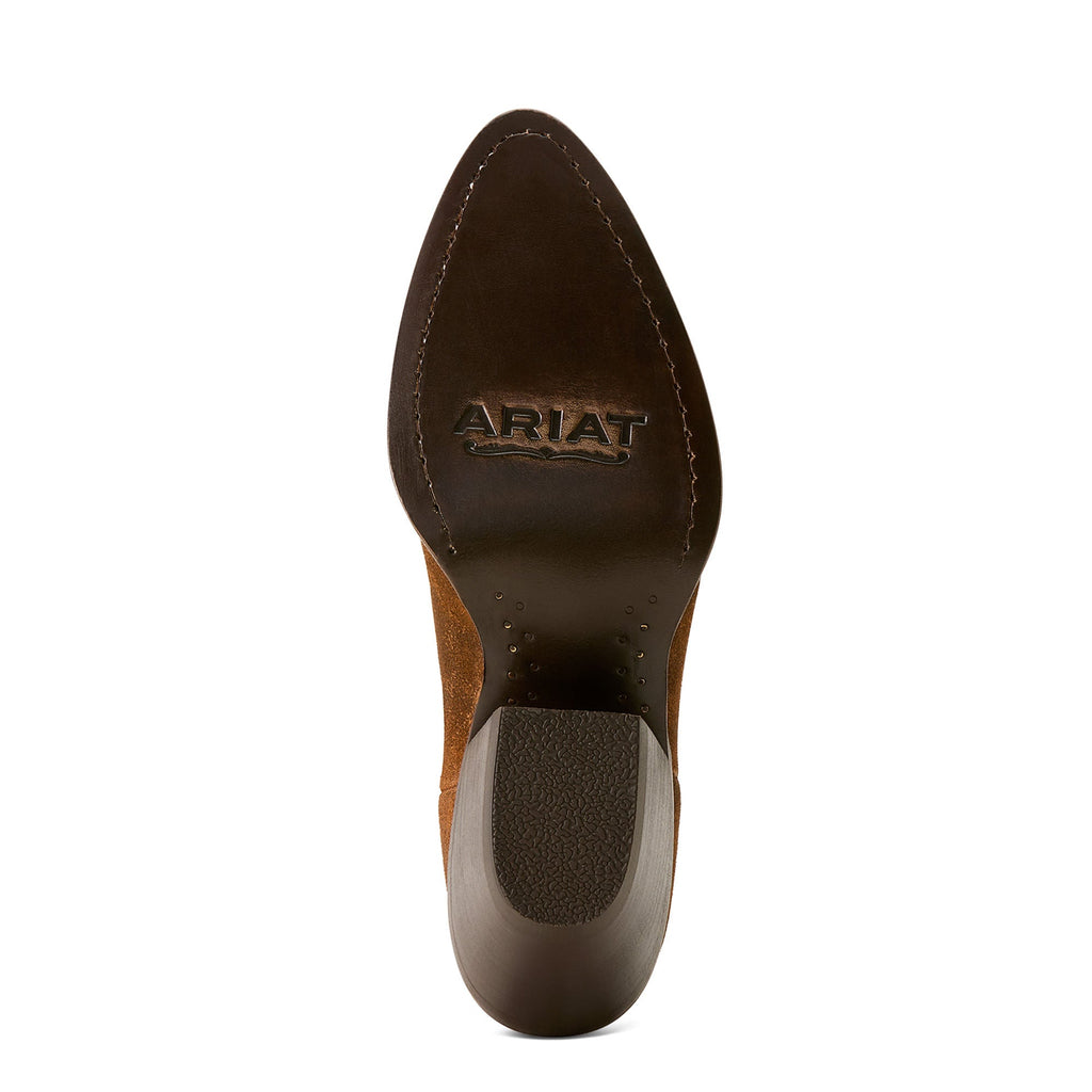 Ariat Womens Shiloh Dark Ginger Suede Booties