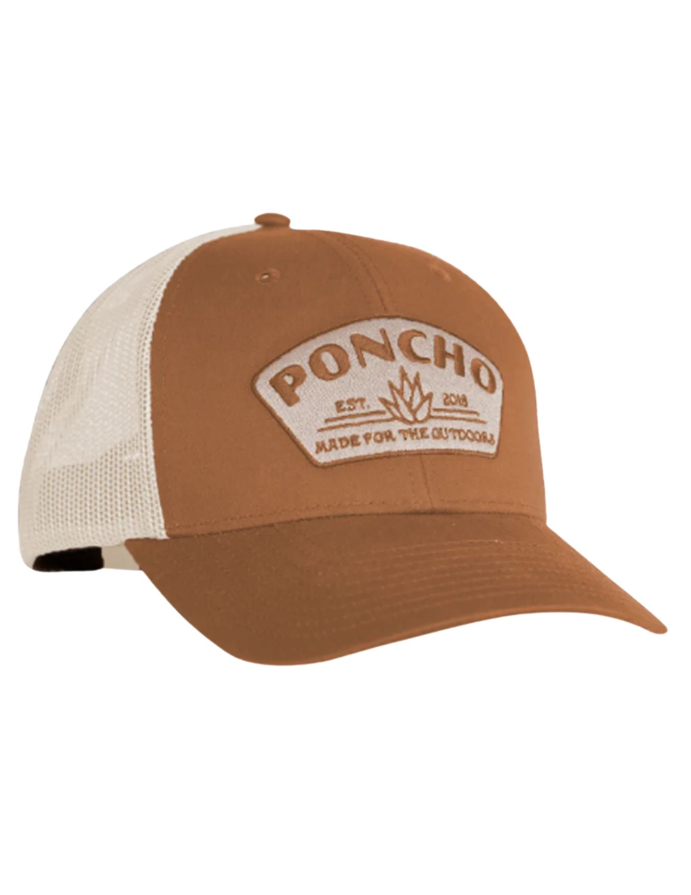 Poncho Mens Orange Agave Trucker hat
