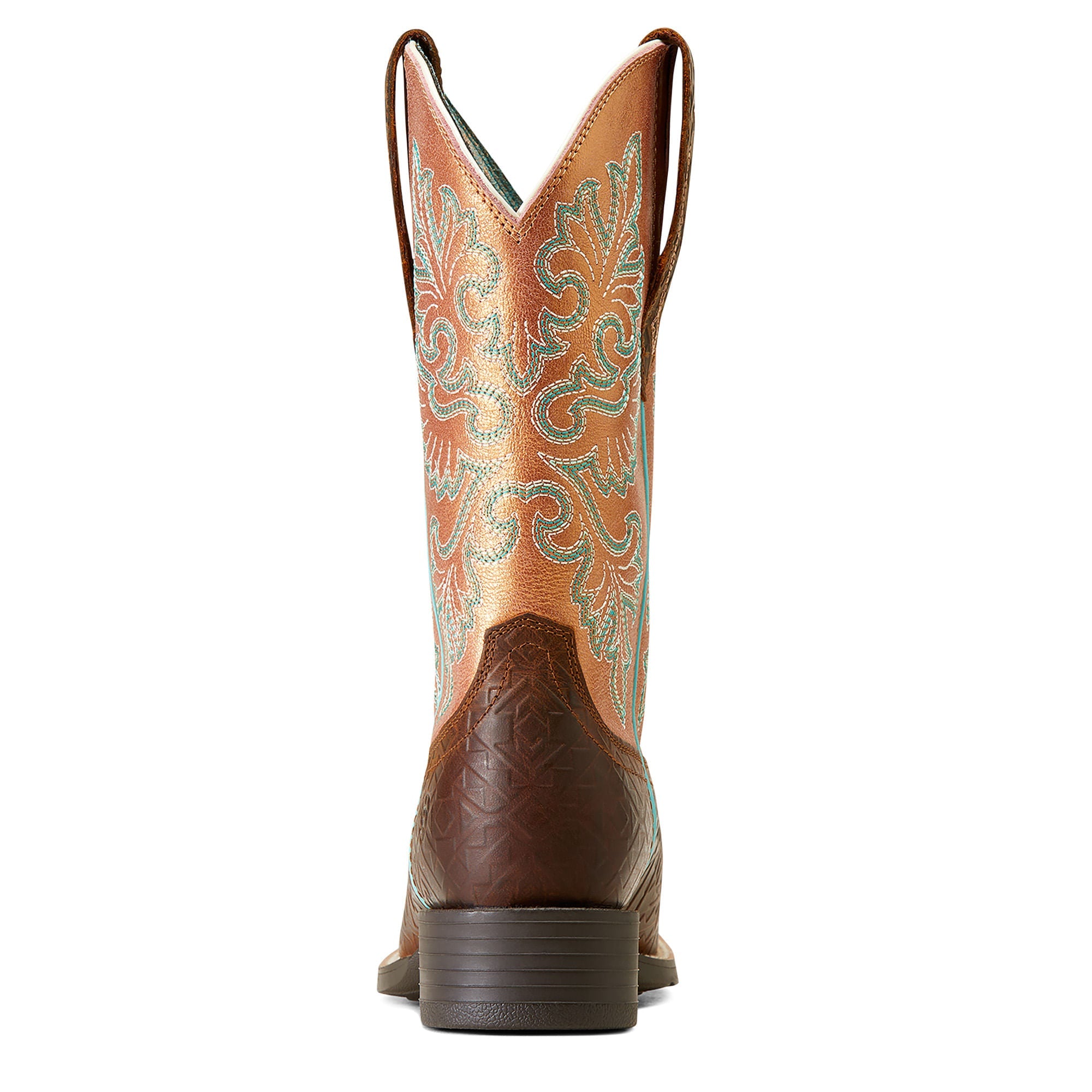 Ariat Womens Round Up Wide Square Toe Stretch Fit Western Boot