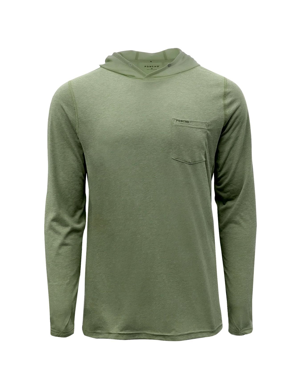 Ponch Mens Moss Green Performance Hoodie