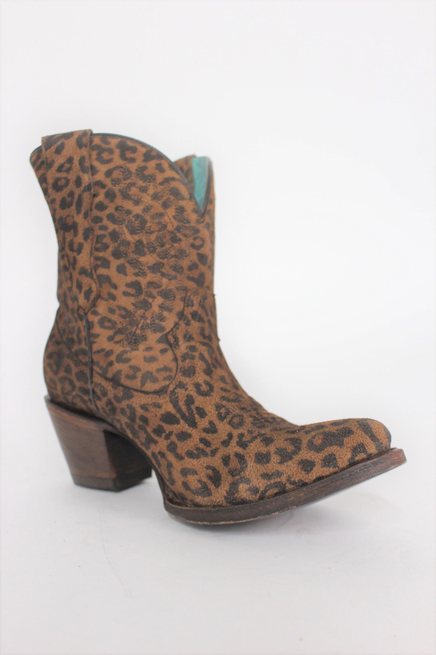 Ladies Corral Leopard Print Ankle Boots
