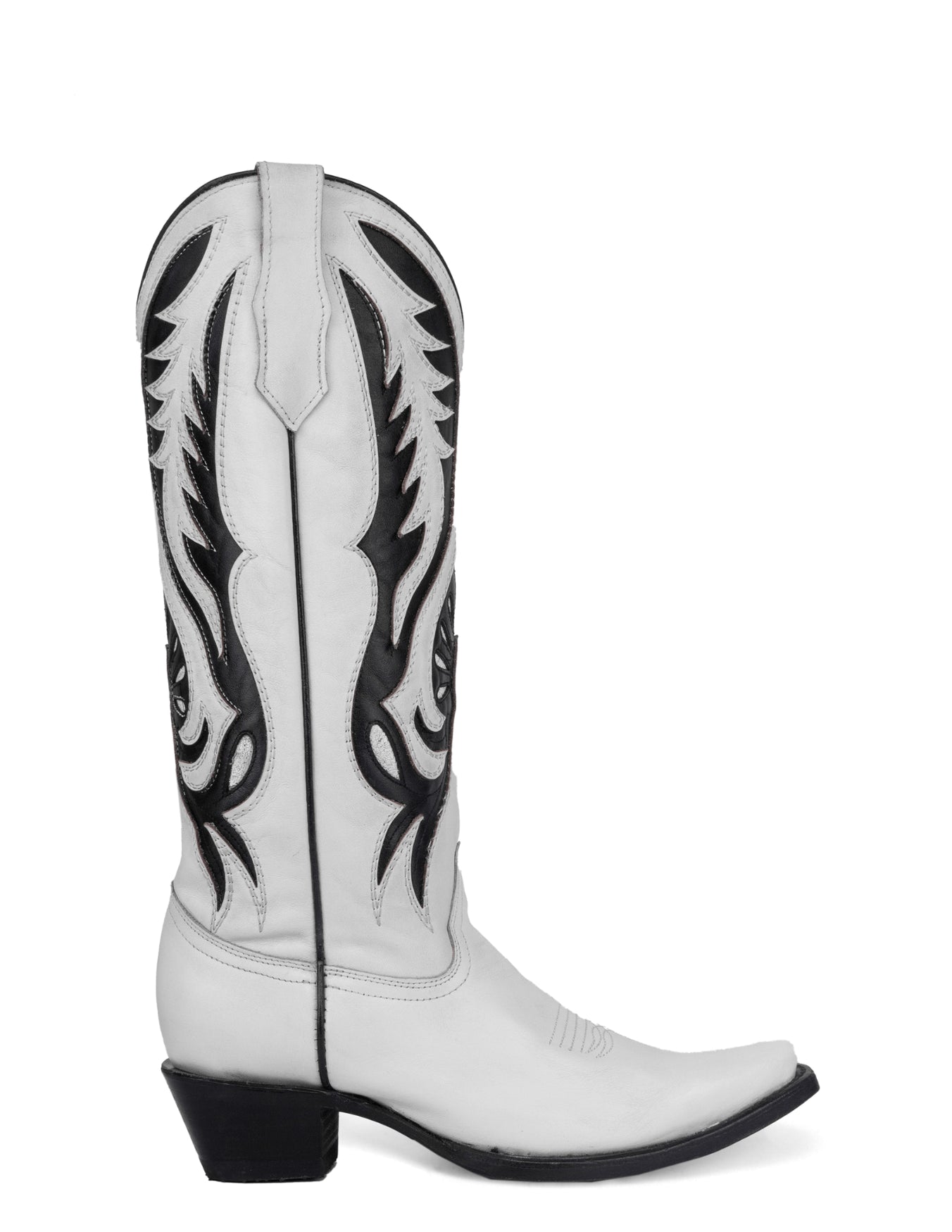 Corral Womens White Black Inlay Boots