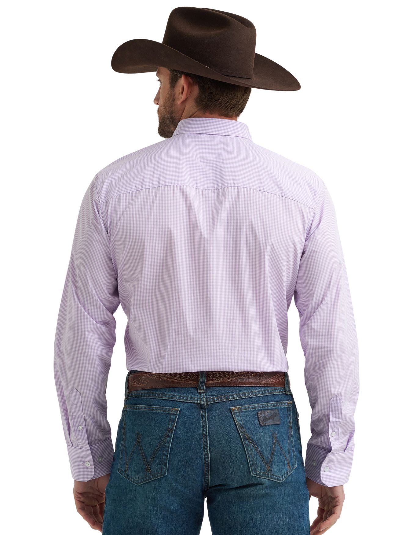 Wrangler Mens Cody Johnson Purple Printed Long Sleeve Shirt