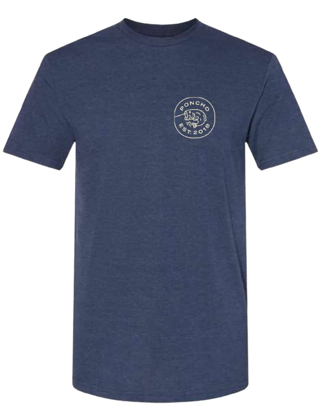 Poncho Mens Navy Bass Logo T-Shirt