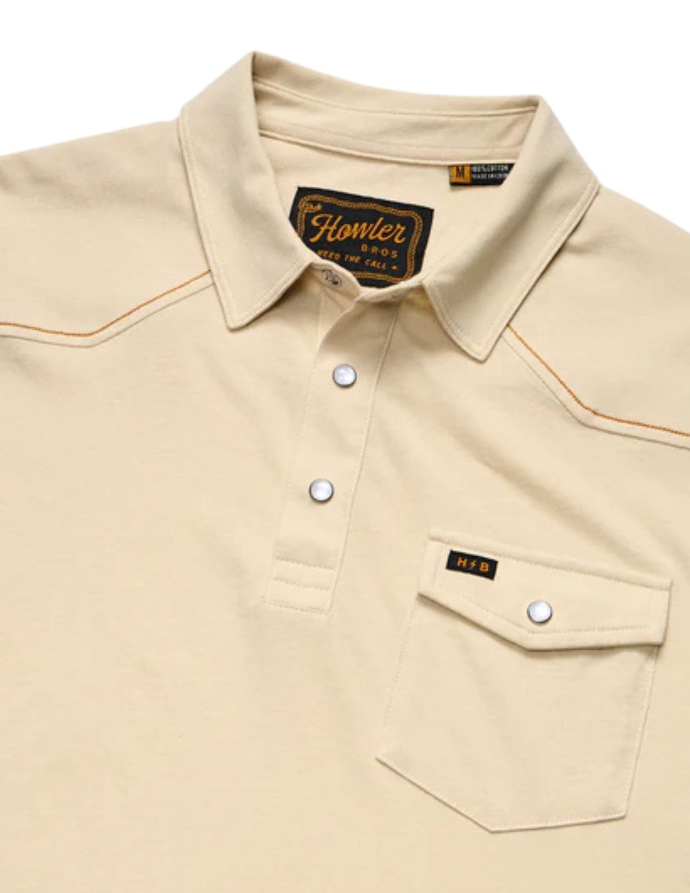 Howler Bros Mens Sand Ranchero Polo