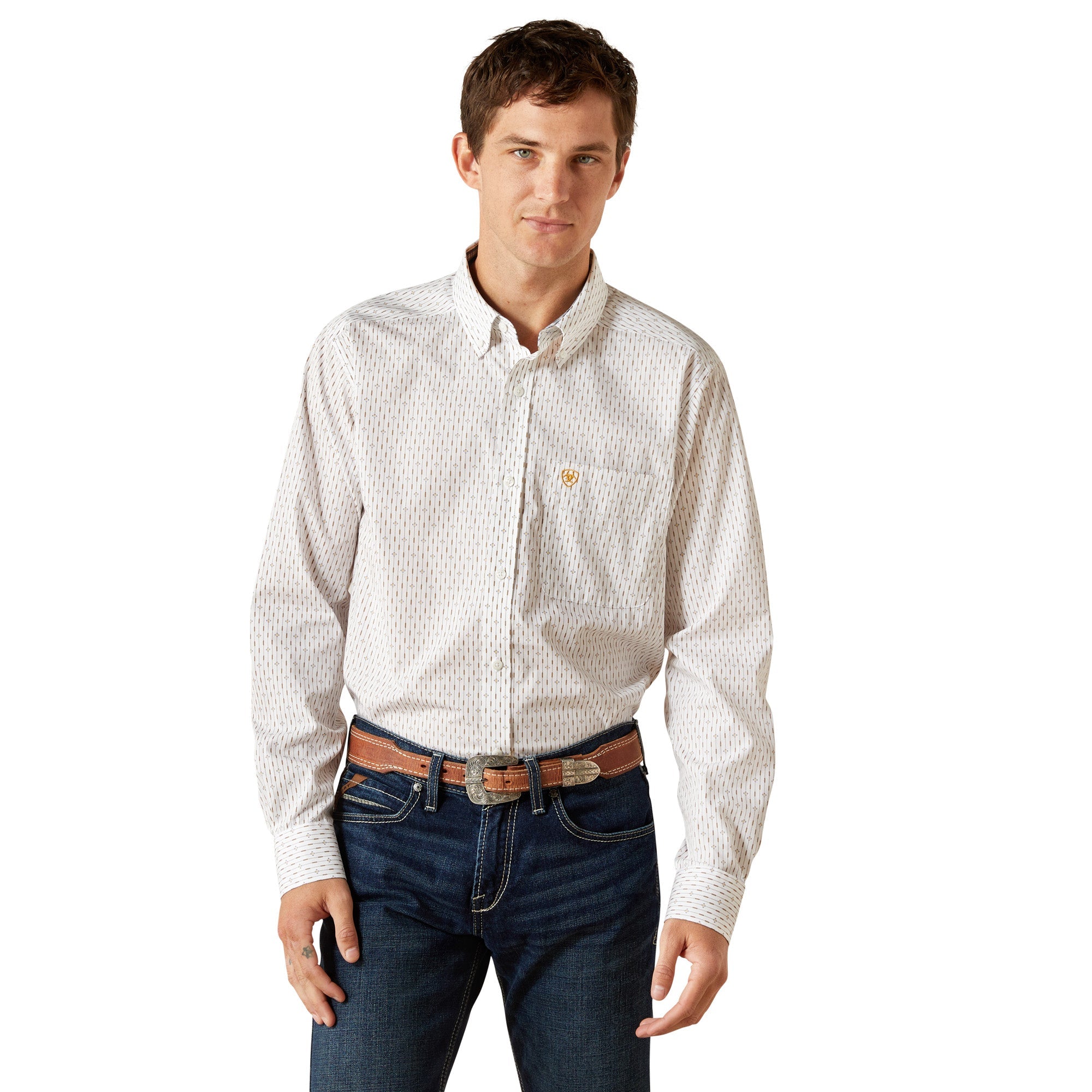 Ariat Mens Wrinkle Free Dewitt Fitted Shirt