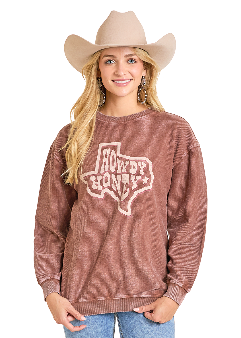 Panhandle Womens Howdy Honey Graphic Pullover
