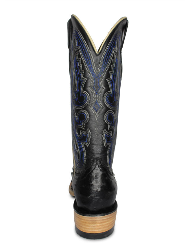 Resistol Mens Black Full Quill Ostrich Boots