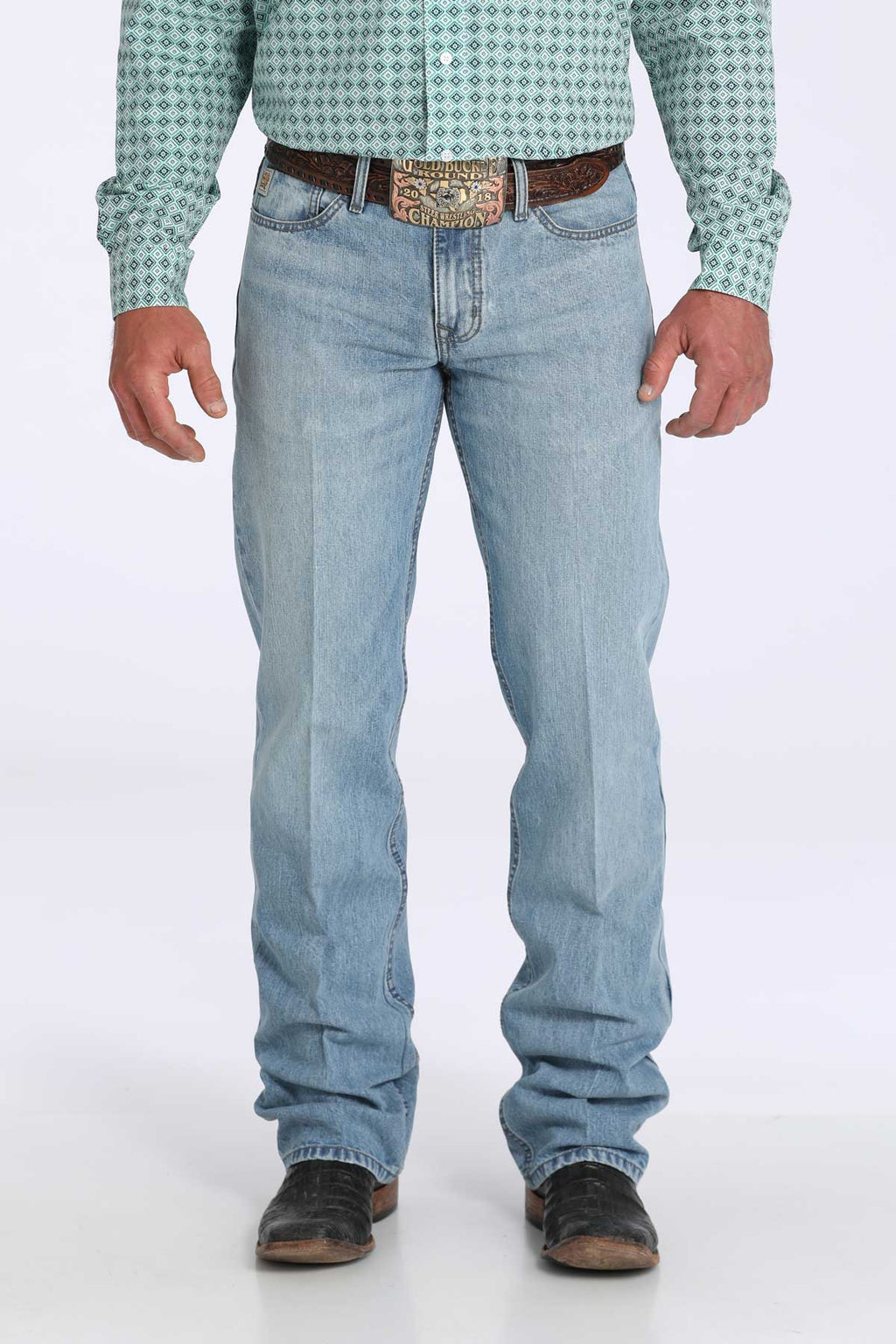 Cinch Mens Grant Stone Relaxed Bootcut Jeans