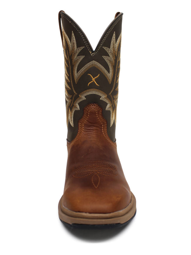 Twisted X Mens UltraLite Brown And Olive Soft Toe Work Boots