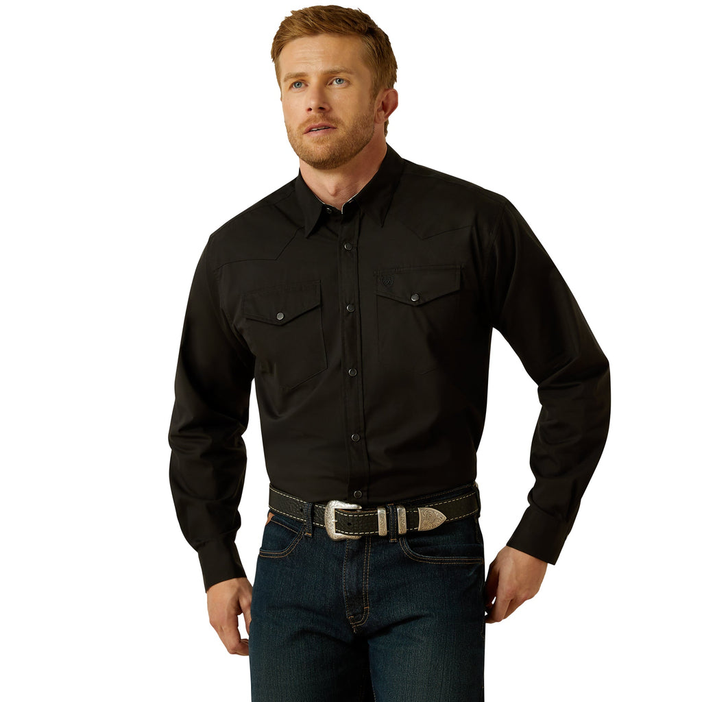 Ariat Mens Wrinkle Free Refined Slub Classic Fit Shirt