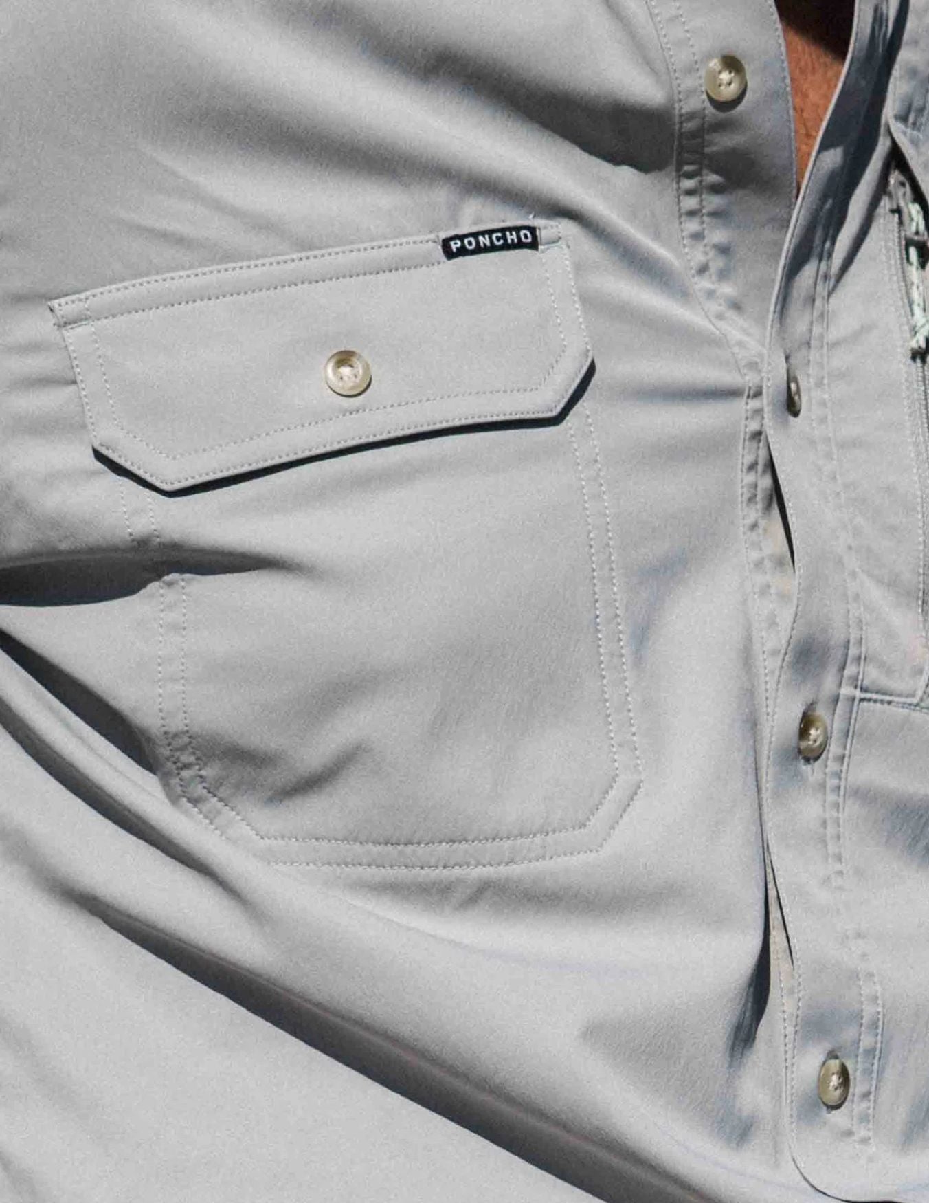 Poncho Mens The Grey Fox Short Sleeve Shirt