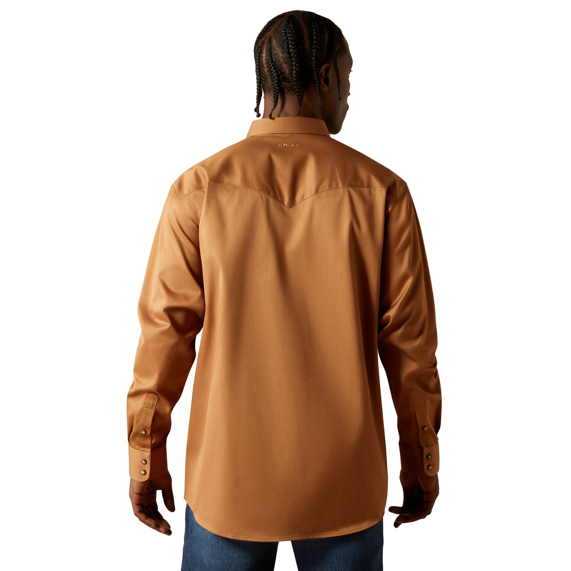 Ariat Mens Tan Solid Twill Classic Fit Shirt