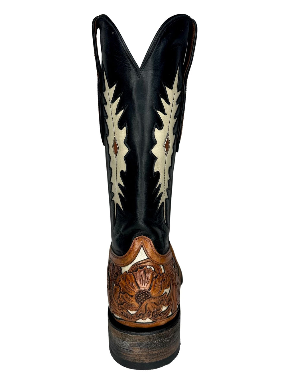 Black Jack Mens Tooled Mahogany Boots