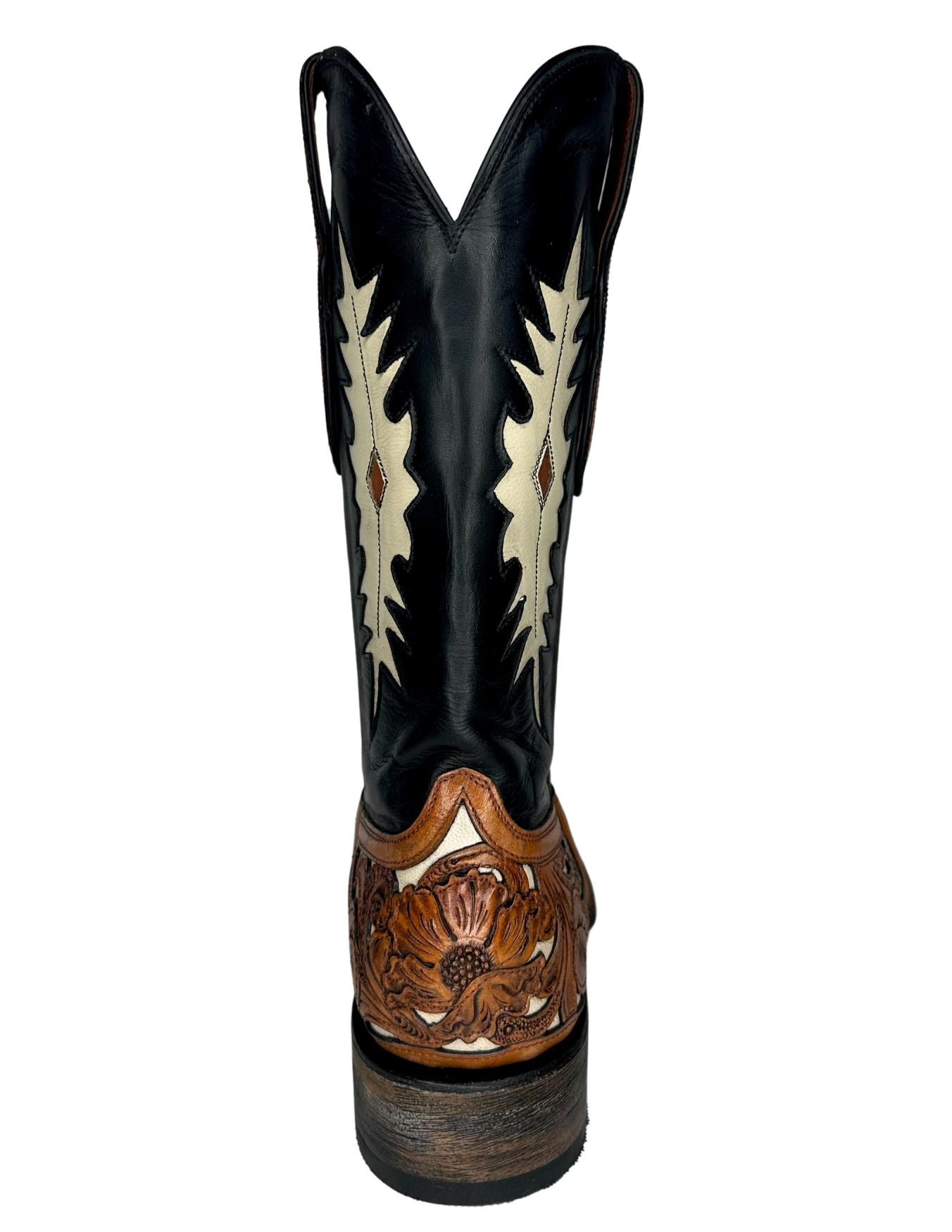Black Jack Mens Tooled Mahogany Boots