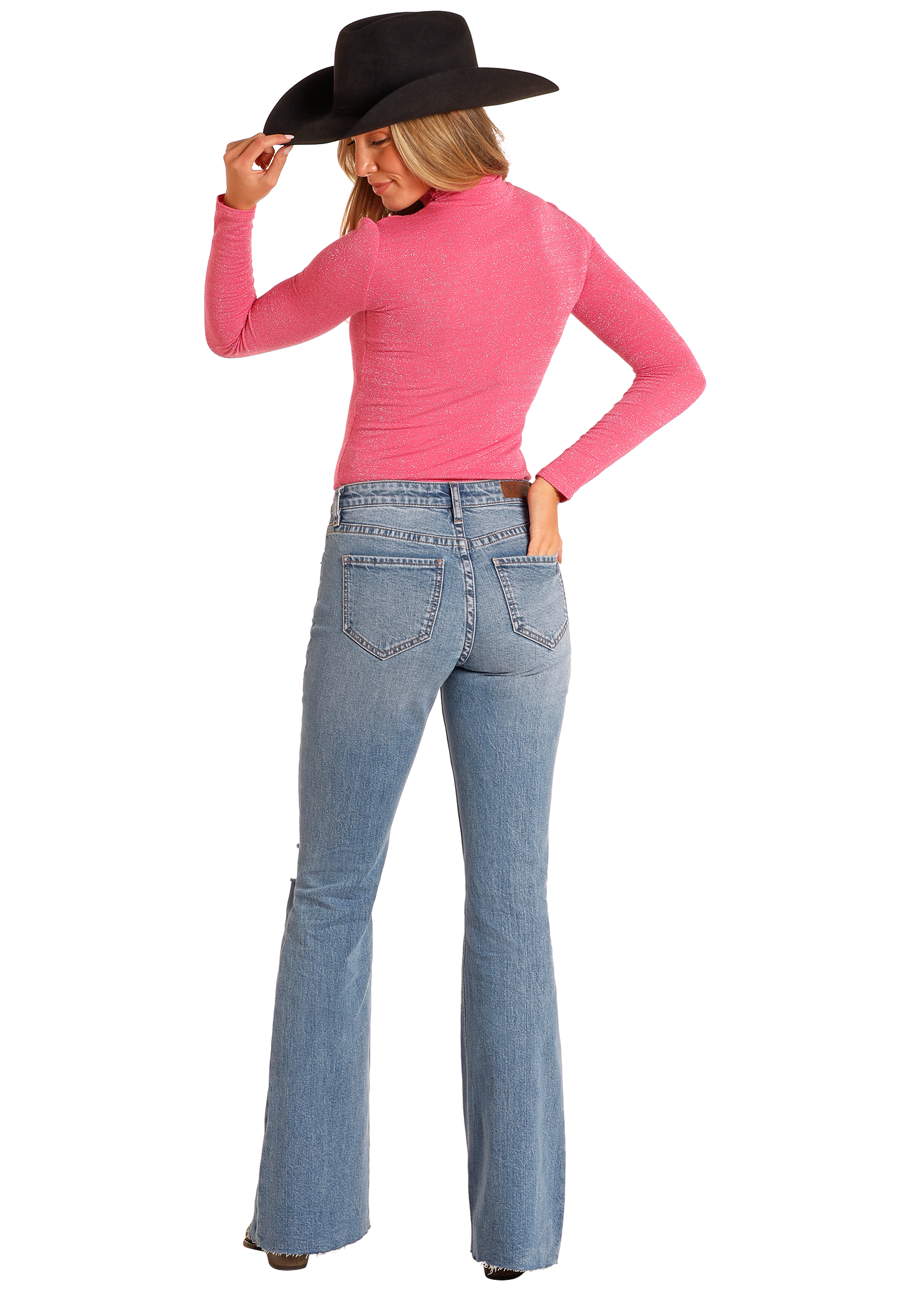 Panhandle Slim Womens Pink Turtleneck Top