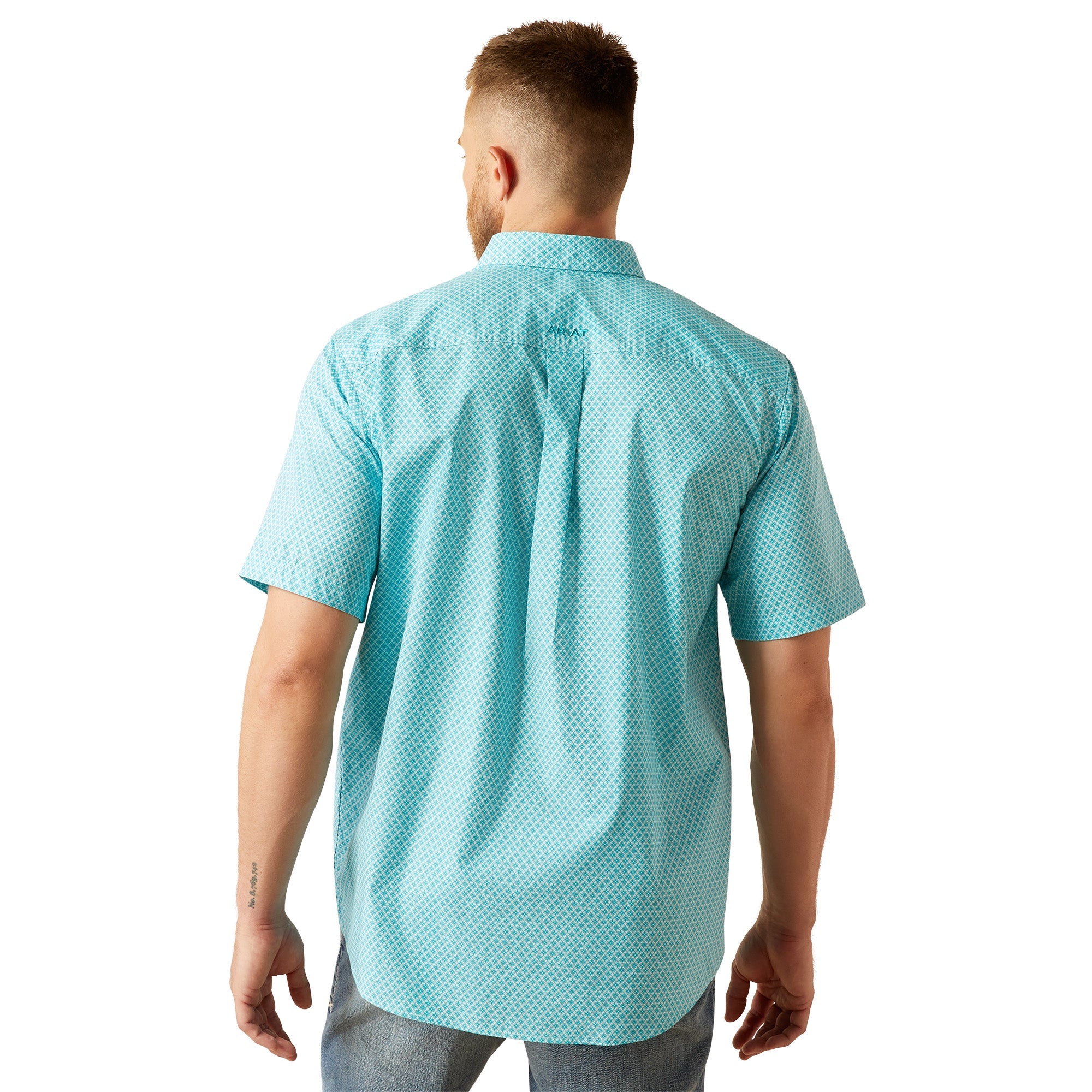 Ariat Mens Westin Light Blue Short Sleeve Shirt