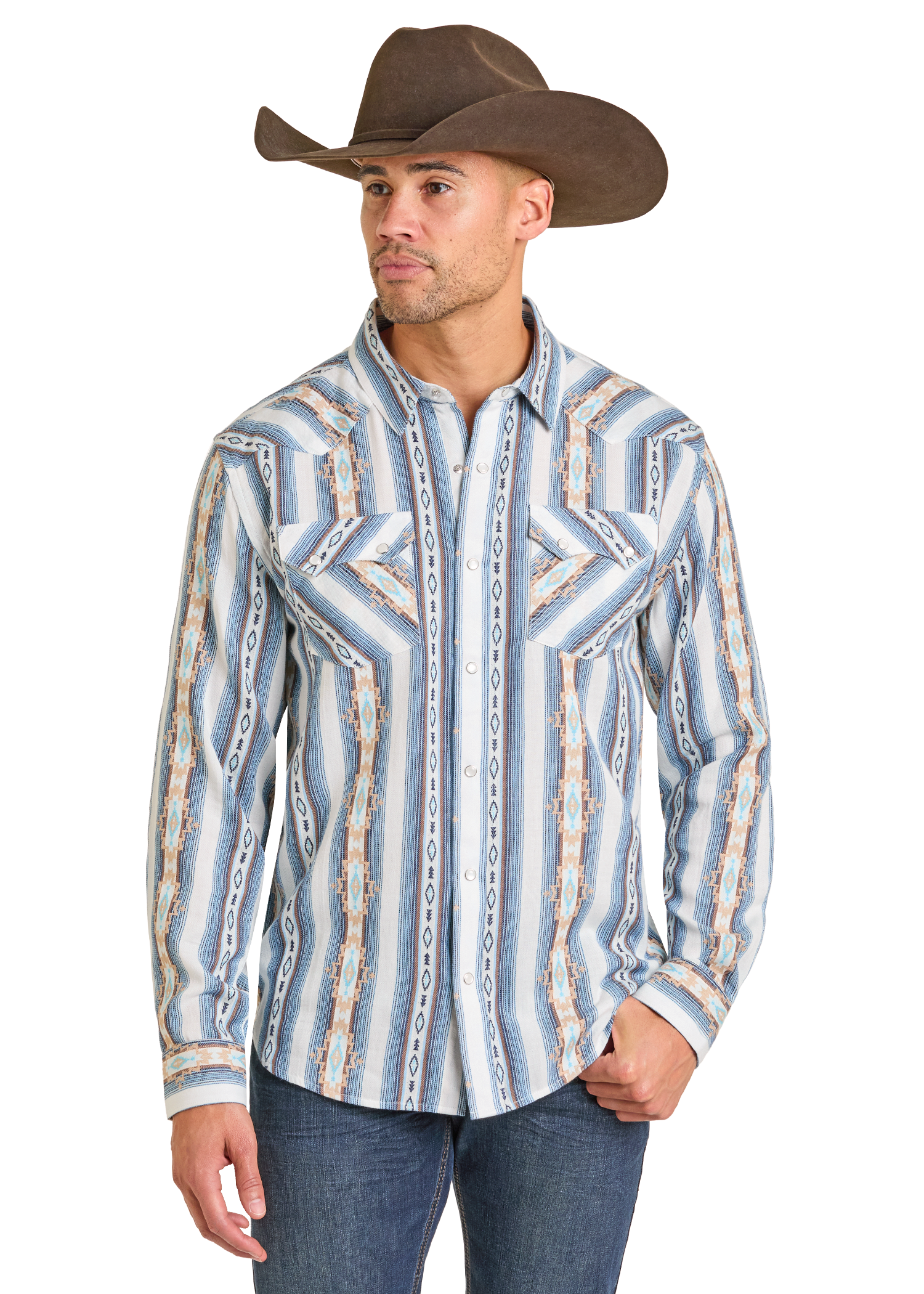 Panhnadle Mens Natural Long Sleeve Shirt