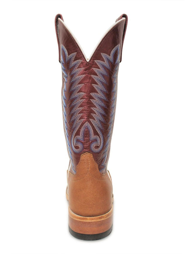 Anderson Bean Womens Cognac Smooth Ostrich Boots