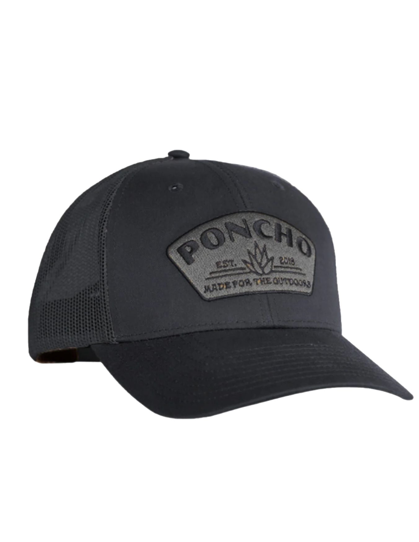 Poncho Mens Grey Agave Trucker Hat